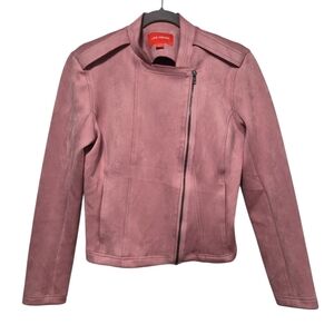 Faux Suede Biker Jacket